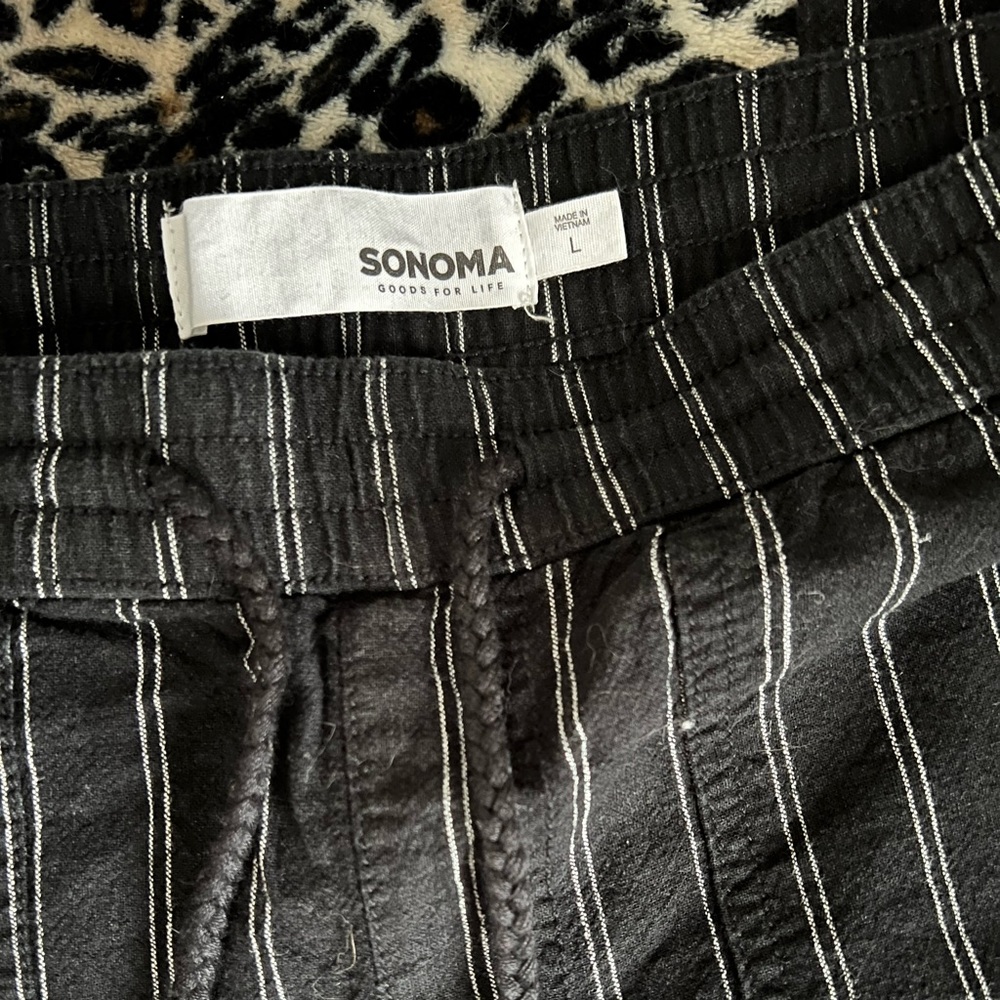Sonoma linen/cotton wide leg pants